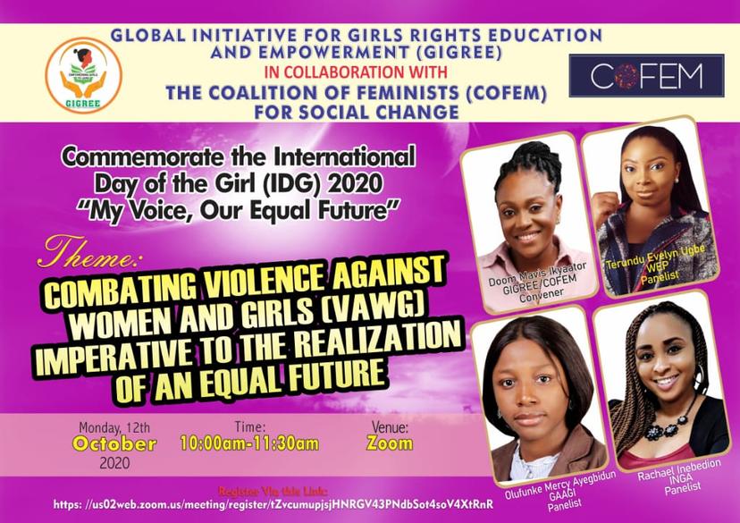 COMMEMORATION OF INTERNATIONAL DAY OF THE GIRL (IDG2020)